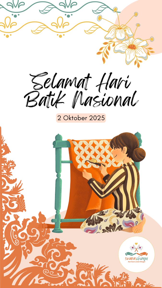 SwaraChingu's tweet photo. Selamat Hari Batik!
Lestari selalu warisan dan identitas bangsa ๐บ
#sc_haribesar #haribatik https://t.co/wTBOdT4Vzx