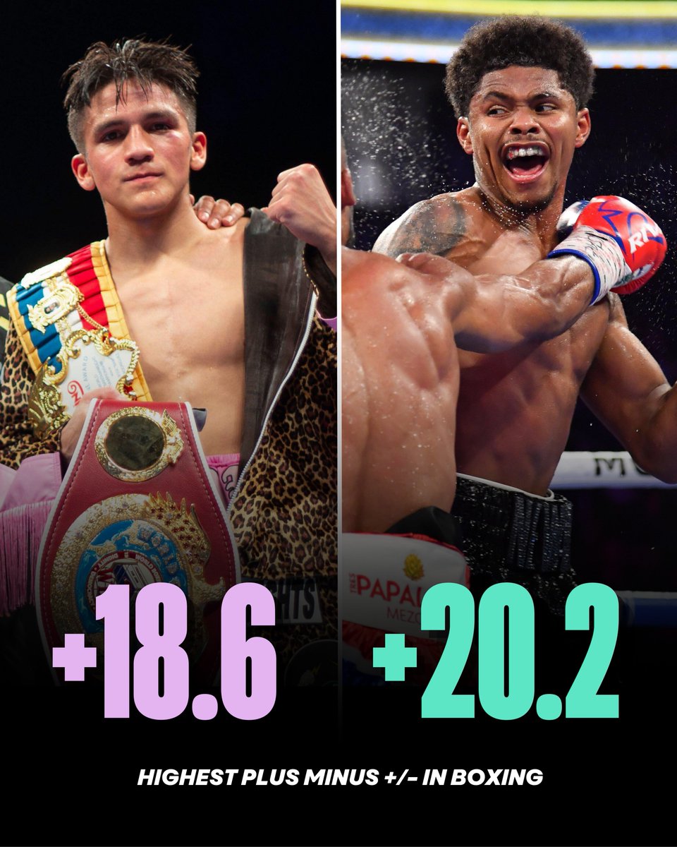 Sourceofboxing's tweet image. Shakur Stevenson and Bam Rodriguez hold the highest plus minus in boxing according to @CompuBox 📊