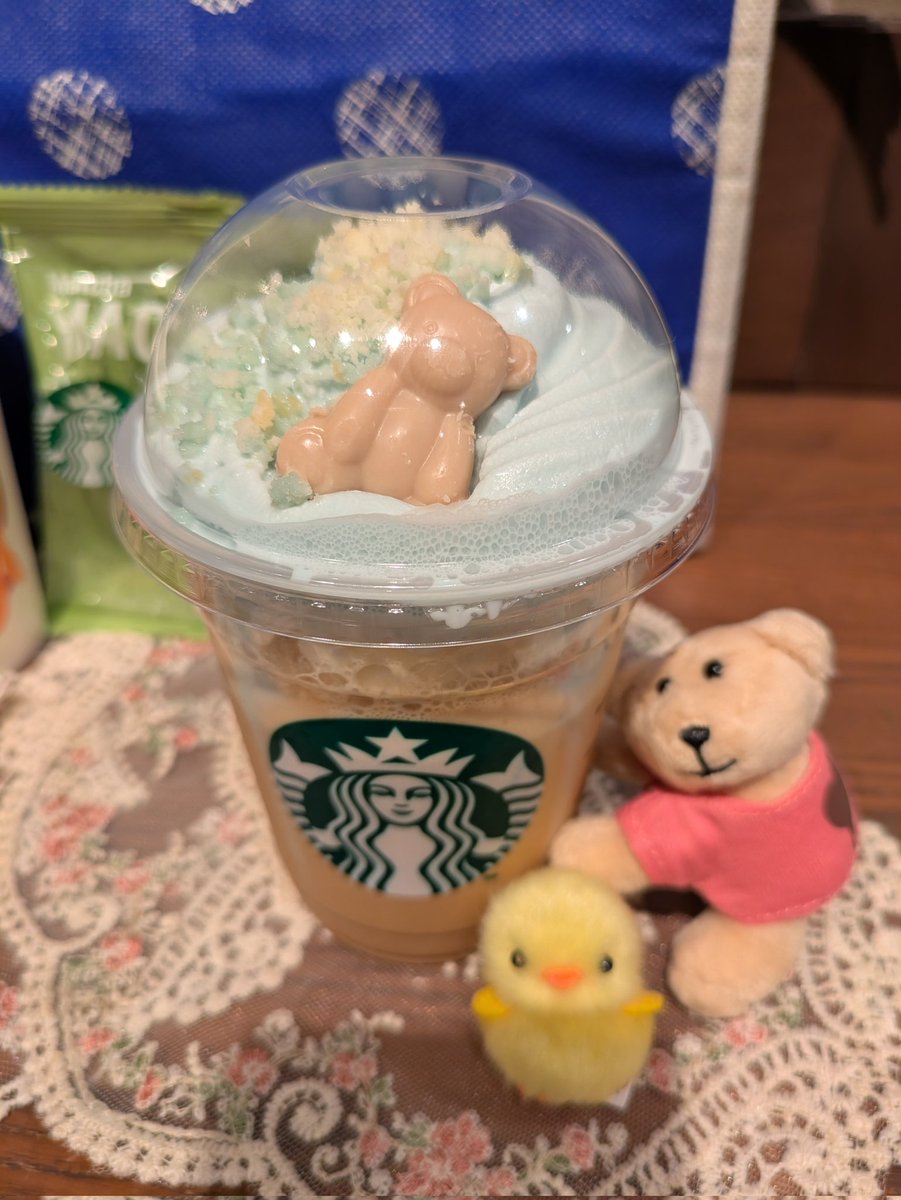 miju23962847's tweet photo. #スターバックスコーヒー #ピケモコブーケティーラテ #ベアリスタ #ぬい撮り 右📸 先月末 ギリギリで受講しました。 #お料理教室 #手作り料理 #abcクッキング #abcクッキングスタジオ #abccookingStudio https://t.co/FUNax1DrvQ