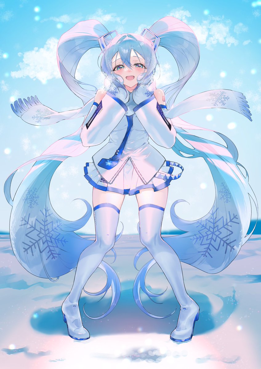 HanasakiArumu's tweet image. 息を吐いたらハート型になるかな？
#初音ミク
#グッスマイラコン１２雪ミク