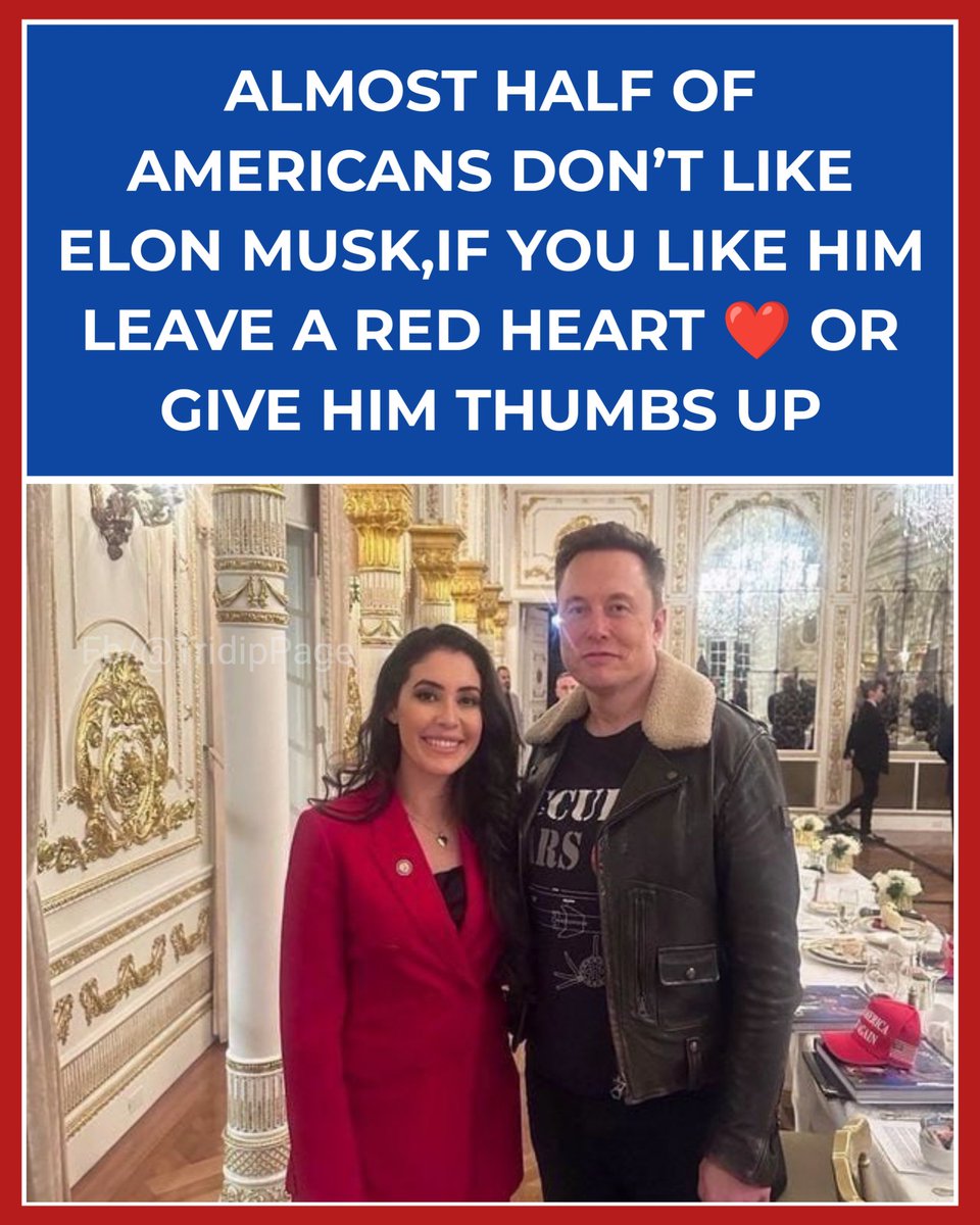 Almost half of Americans aren't fans of Elon Musk. If you like him, drop a ❤️ or give a 👍!

#ElonMusk #TrendingNow #ViralPoll #XTrending #TechTalk