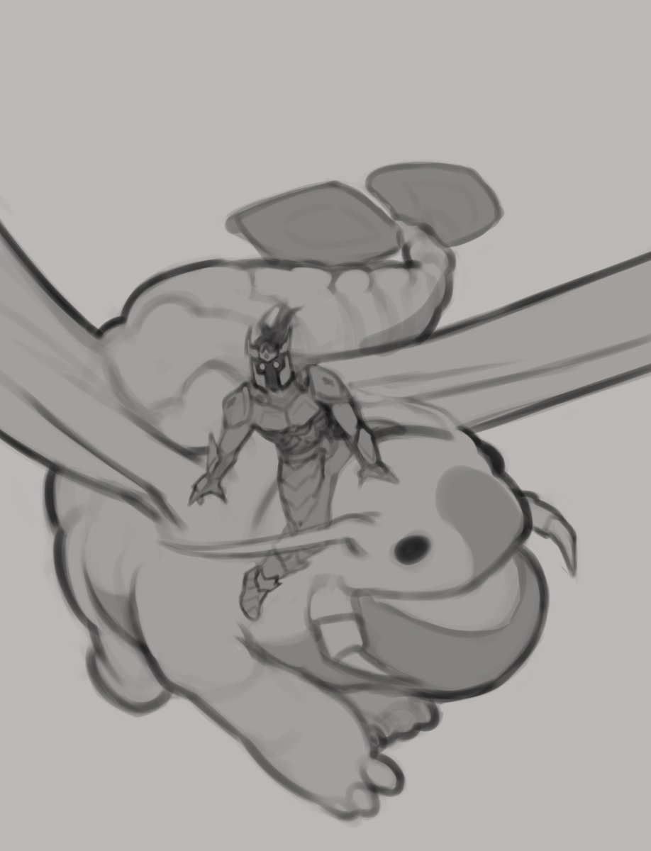 Me gusto el bichito. Aun me falta dibujar otra montura que me gusta tho #MitologiasRPG #Farfadoxfanart #Farfadox