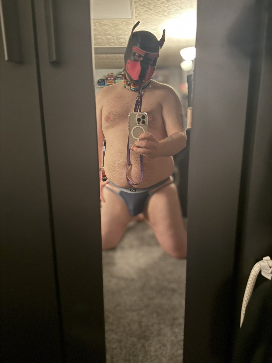 P0DR4C3R's tweet photo. Caged pup ready for Locktober! #chastity #petplay #furry https://t.co/Ub6WUrGkuu
