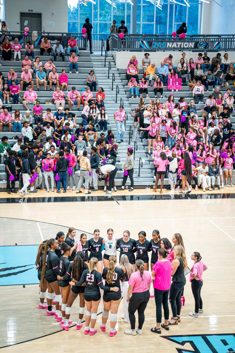 SKG_Volleyball's tweet photo. Pink out was a success! 💗We reached our goal of raising $2500 with the @DigPink foundation! Thank you to our community for the support! 
#moments #4theSKG https://t.co/U8XdIpvVb6