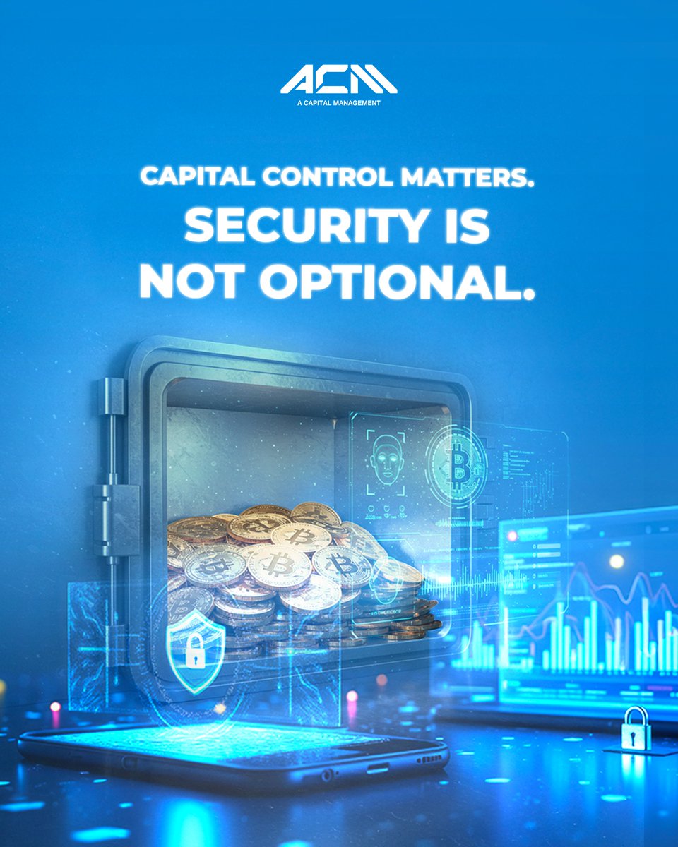 ACapManagement's tweet image. Capital Control Matters.
Security is Not Optional.

Funds are custody-based, with ACM working alongside licensed partners.
We don’t just talk about safety — we build for it.

#FundSecurity #ACM #RiskManagement