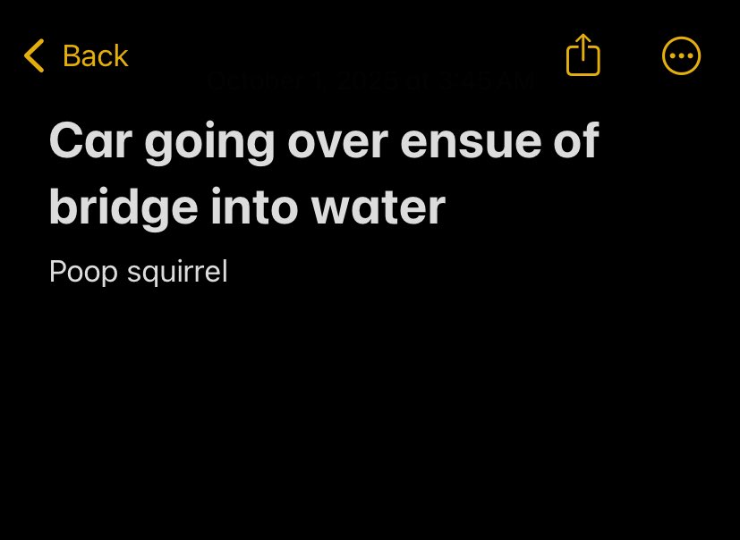 I tried to write down my dreams last night and this is what I came up with apparently.
I’ll give it another try tonight.