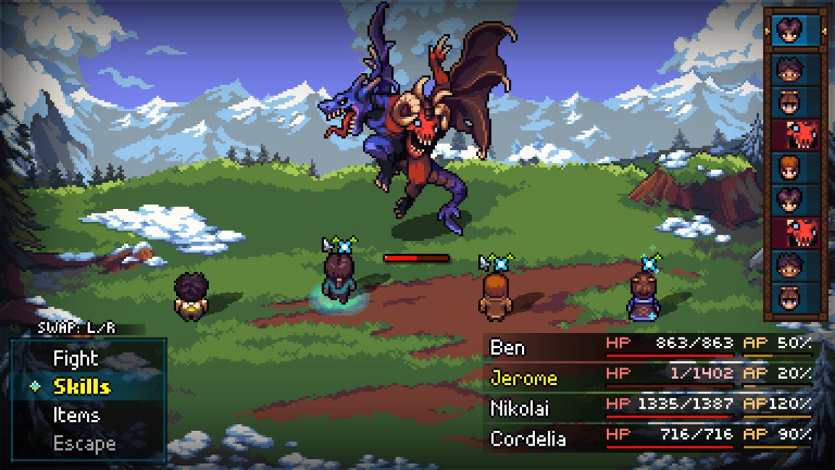 SomethingClassc's tweet image. Quartet - action packed turn based battles and an unforgettable cast of characters!
Play today!
#QuartetRPG #indiegame