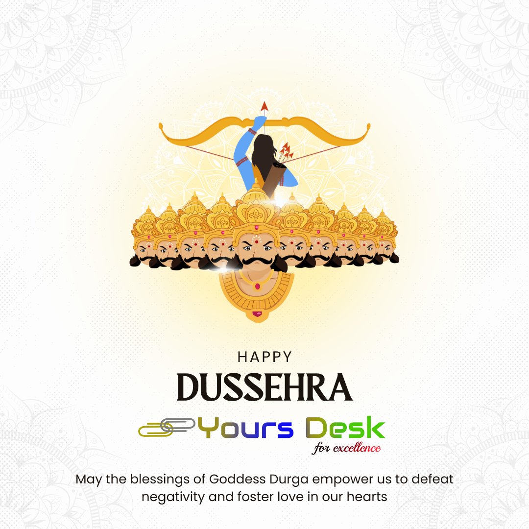 yours_desk's tweet photo. 🌺 May the blessings of Goddess Durga empower us to defeat negativity and foster love in our hearts.
.
.
#BlessingsOfDurga #HappyDussehra #PositiveVibes #FestivalOfStrength #DivineBlessings #GoodOverEvil #FestiveJoy https://t.co/6WyEU7cd3X