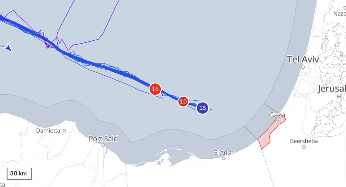 🚨 #GlobalSumudFilotilla  UPDATE: 20 vessels are still racing toward Gaza 🇵🇸

Organizers say 14 ships have already been intercepted, 6 face possible attacks.