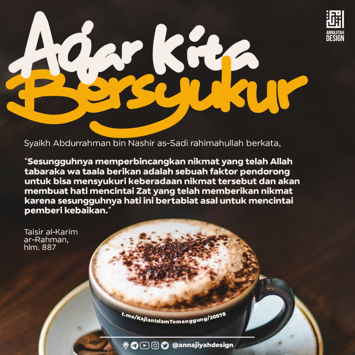 Agar Kita Bersyukur 
#annajiyahdesign 
#syukur
Follow <a href="/anNajiyahDesign/">annajiyahdesign</a>