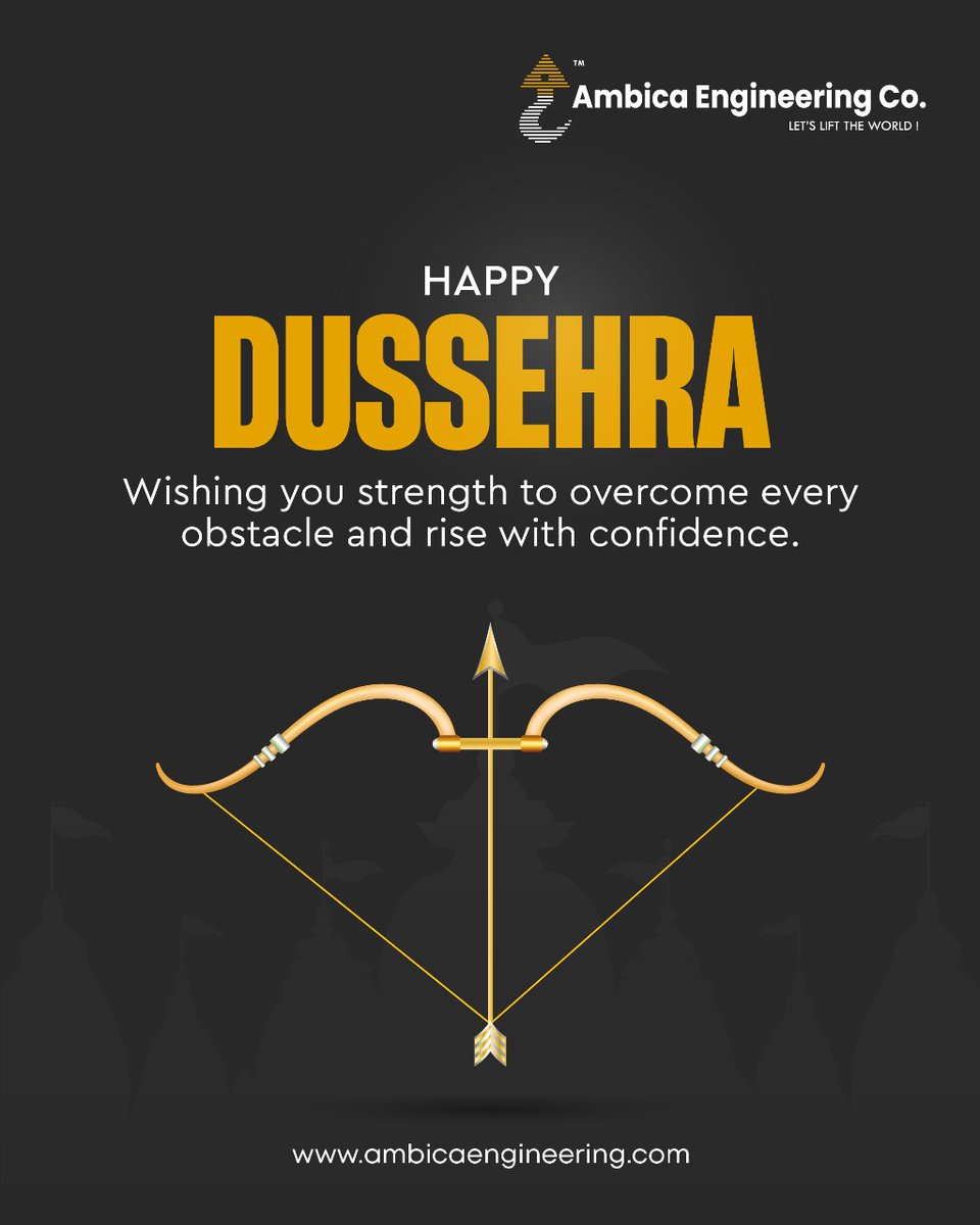 This Dussehra, may the light of truth burn away the darkness of evil.

#AmbicaEngineering #Dussehra #HappyDussehra #JaiShriRam #RavanaDahan #VijayaDashami #DussehraFestival #IndianFestival #Dussehra2025 #India