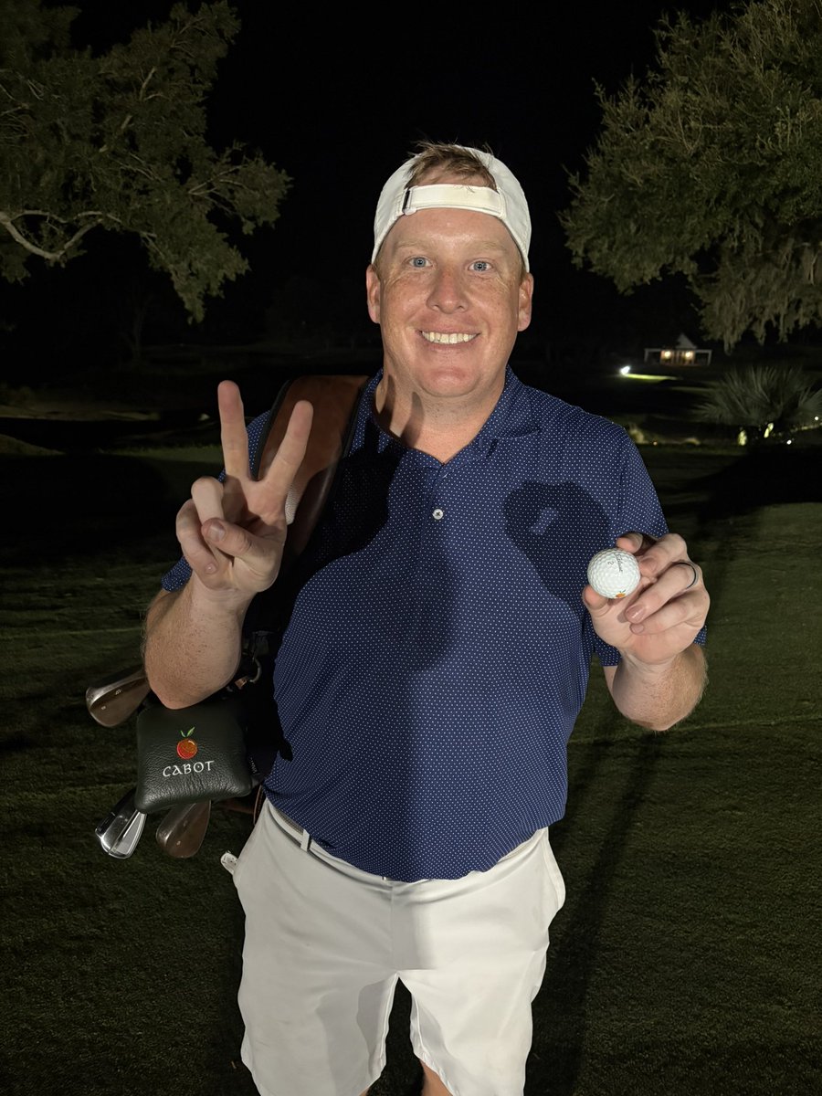 AggieBanker's tweet photo. Knocked in two from 90 (#1) and 101 (#10) yards on the Wedge at @CabotCitrus. Holes in one or hole outs? I’m the former. What say you @NoLayingUp @TronCarterNLU @DJPie @ngschuNLU @DanDrullinger? Regardless, I’m speechless. https://t.co/dJ2LRC7jMu