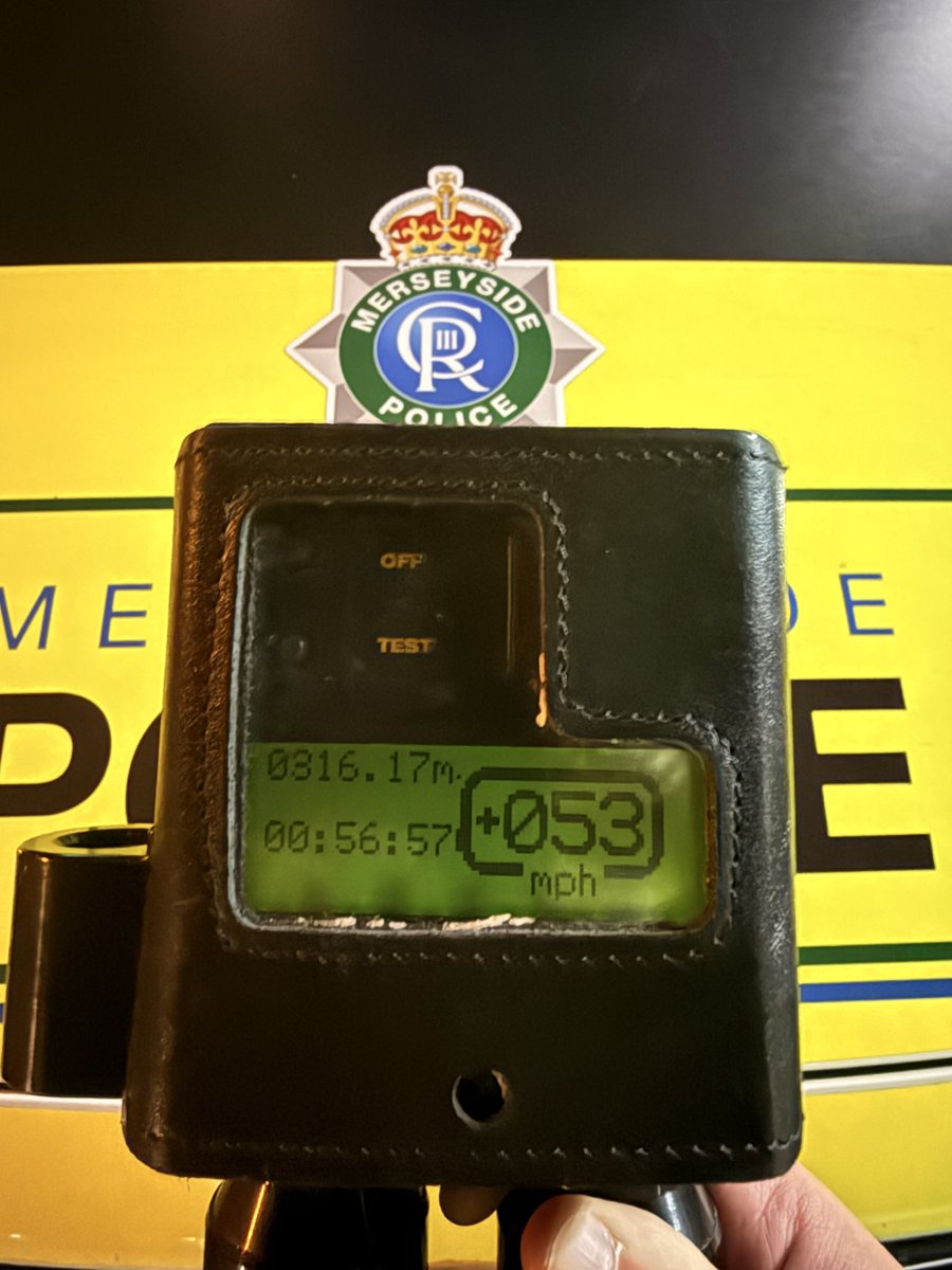 MerPolTraffic's tweet image. Speed enforcement this evening in Liverpool City Centre and a vehicle was sighted along The Strand (which is 30mph) doing this speed, which is absolutely unacceptable. Driver stopped and #reported