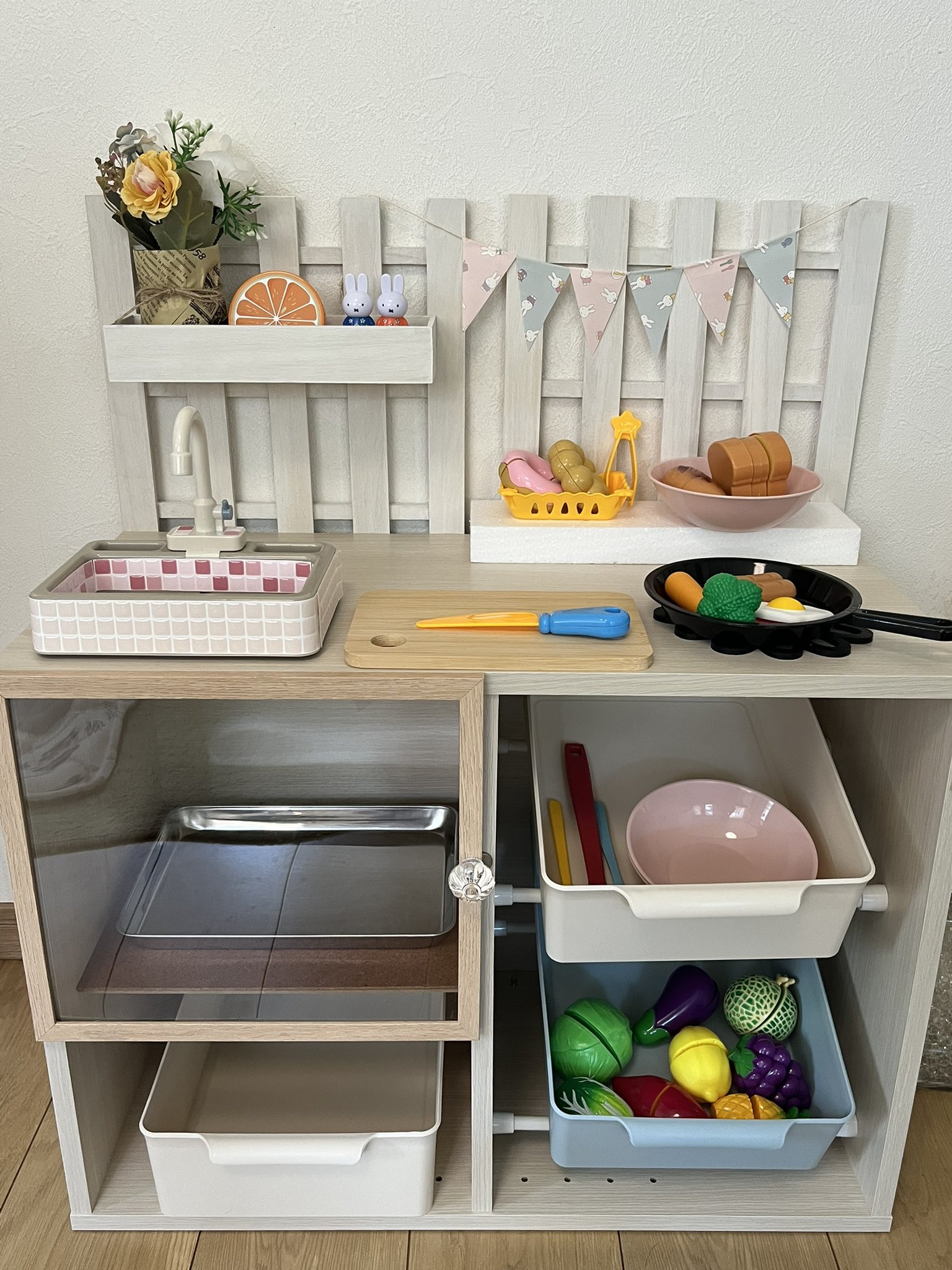 ♥おままごとkitchen素材屋さん♥ Amazon | [Rocotto] ままごと キッチン リバーシブル 木製