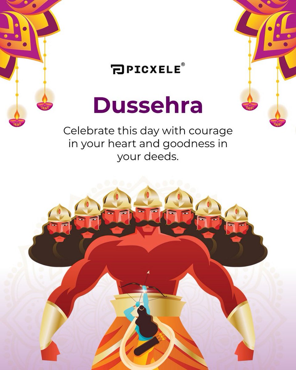 picxele's tweet photo. Celebrate the victory of truth and integrity on Dussehra and every day 🙏 

#Picxele #Marketing #GigEconomy #Festival #Dussehra https://t.co/20ezfesndV