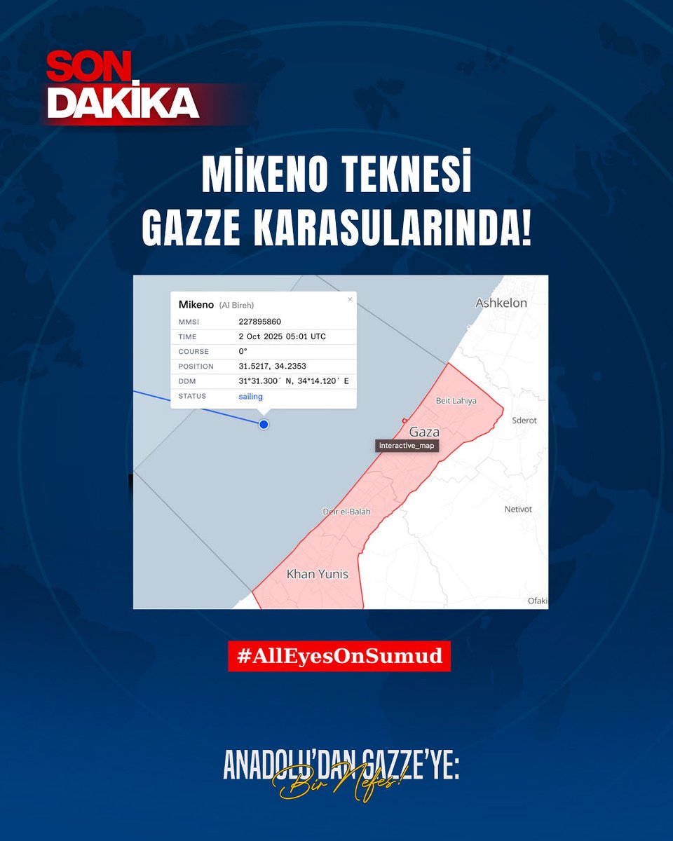 gazzeyebirnefes's tweet photo. 🛳 MİKENO TEKNESİ GAZZE KARASULARINDA!

@fatihtugradoruk 
@gazzeyebirnefes 

#AllEyesOnSumud https://t.co/fprX8tZgu3