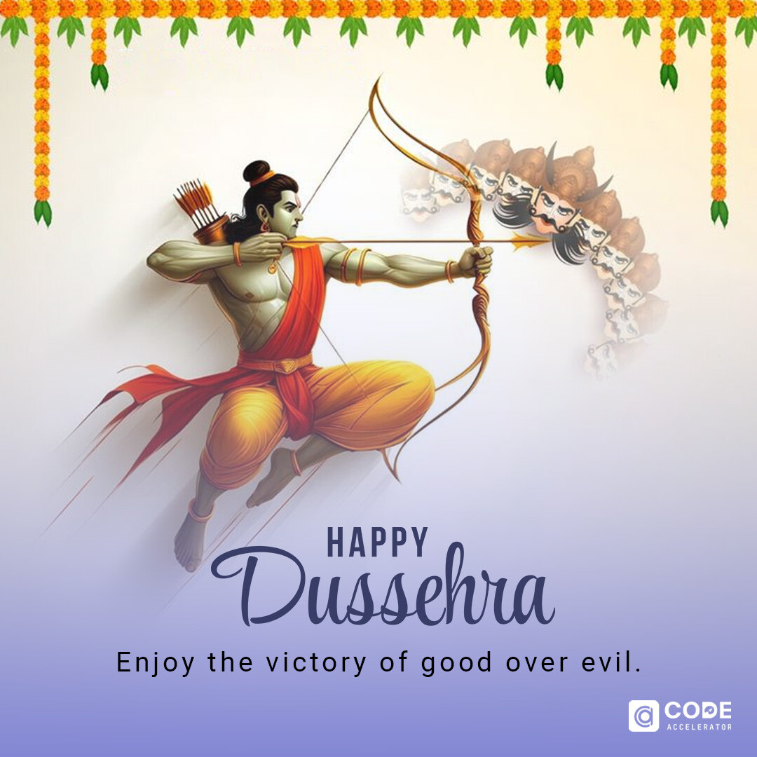 AcceleratorCode's tweet image. May this auspicious day bring you strength, success, and happiness. Let’s take inspiration from Lord Ram’s righteousness and walk the path of dharma. 🌿🙏
#HappyDussehra #VictoryOfGood #JaiShreeRam #FestiveVibes #DussehraCelebration