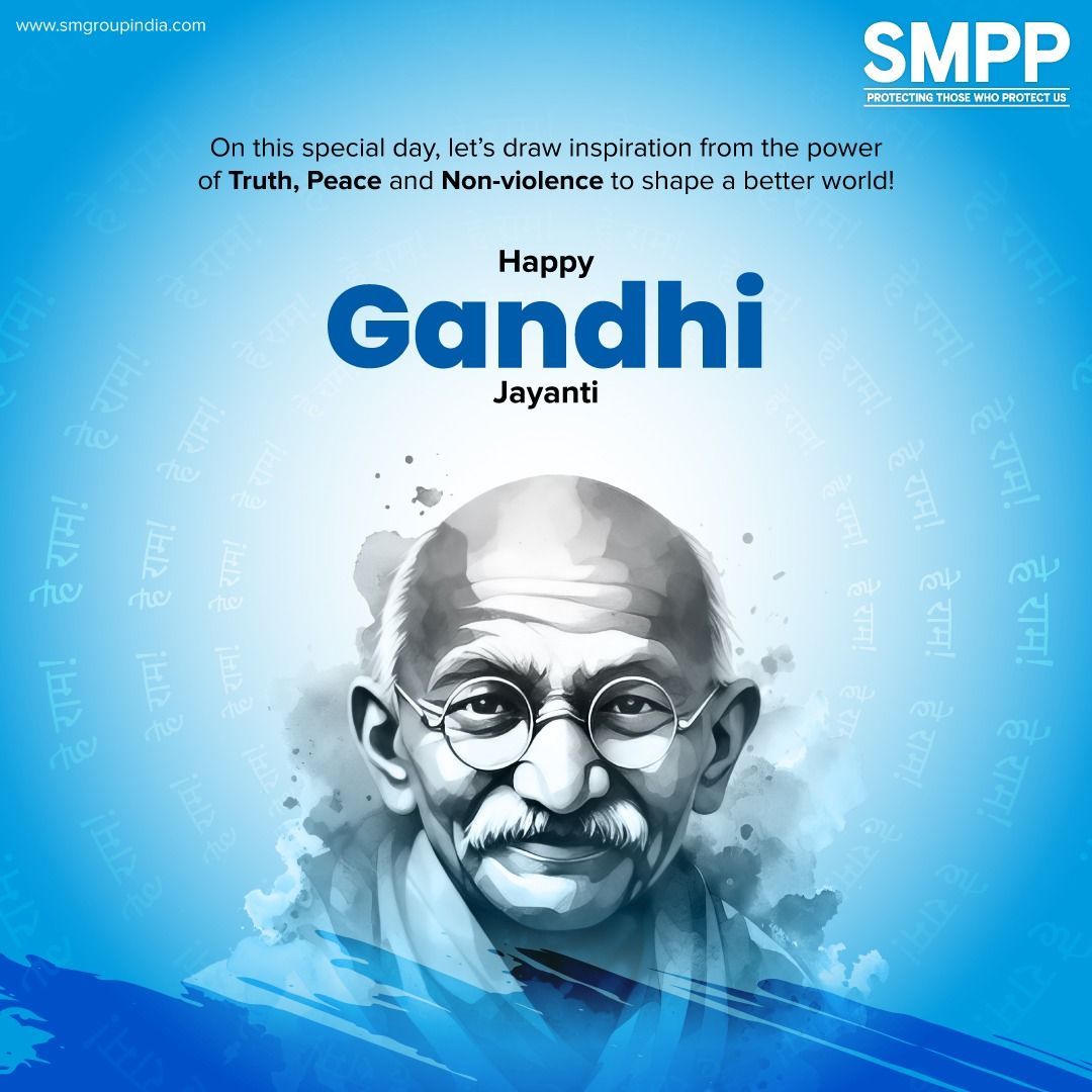 Let’s honour Mahatma Gandhi’s legacy by spreading love, kindness, and harmony.
Wishing you a Peaceful Gandhi Jayanti! 

 #GandhiJayanti #MahatmaGandhi #TruthAndNonViolence #PeaceAndHarmony