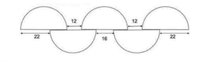 #morning with #math

Five identical semicircles are arranged as shown. Find the radius of one circle.