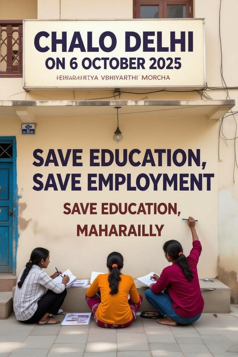 📣 Thousands of students will march on Delhi streets!
👉 Jantar Mantar will witness the fight for education.
✊ YouTubers – we need your cameras.
📰 Journalists – we need your stories.
#6thOct_ChaloDelhi 
<a href="/ambedkariteIND/">The Dalit Voice</a>
<a href="/SuprakashJourno/">Suprakash Majumdar (They/Them)</a> 
<a href="/Dalit_Swag/">Riya Singh</a> 
<a href="/TheMooknayakEng/">The Mooknayak English</a>