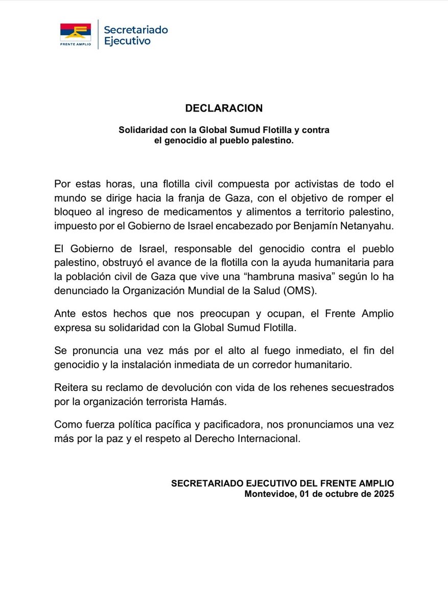 Parar el genocidio. Corredor humanitario. Clarito