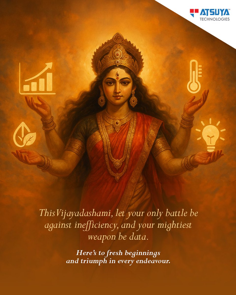 This #Vijayadashami, may victory reign in all your endeavours and may your weapon always be data!

At #AtsuyaTechnologies, we empower businesses to defeat inefficiency and build a future of #Efficiency, responsibility, and #sustainability. ✨

#AOneIntelligence