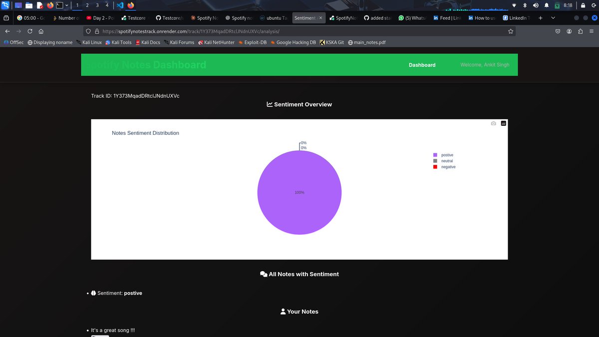 CodeCzerox's tweet image. Vibe-coded Spotify Notes (Django) in 9 hours. AI helped with boilerplate, but debugging was real.
Moral: AI is a tool, not a director. You still need patience and deep code understanding.
#RealCoding #Django #AI