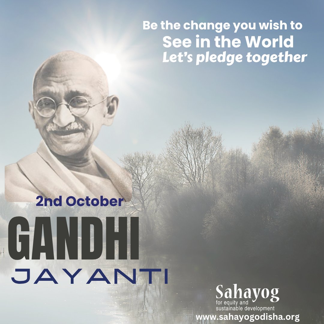 A tribute to the Father of Nation, #MahatmaGandhi. Guided by Truth and Nonviolence, Team #SAHAYOG is steadfast in our duty to be a good Samaritan. #GandhiJayanti