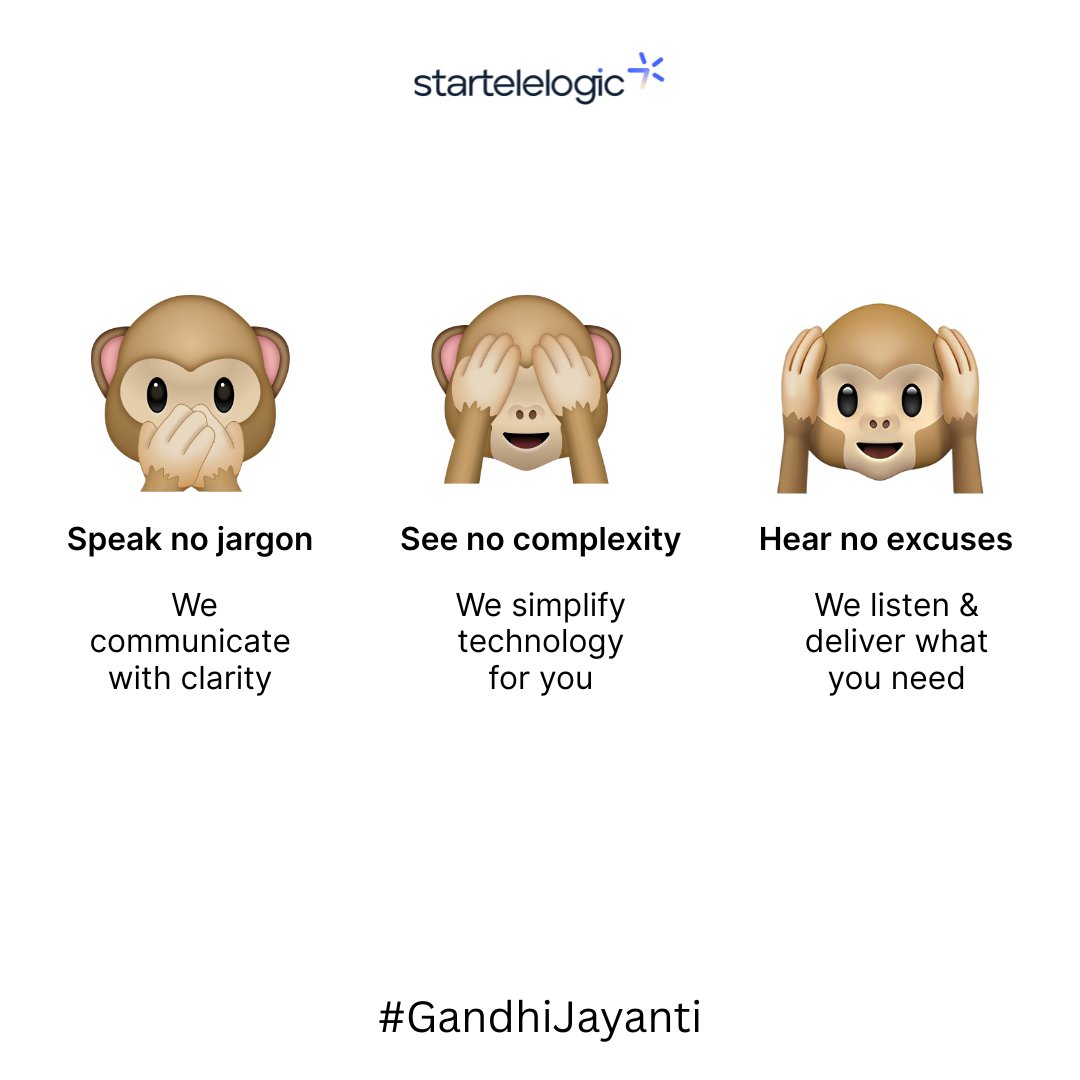 StarTeleLogic's tweet image. Simplifying digital transformation with truth, clarity &amp;amp; innovation, that’s the startelelogic way. Happy Gandhi Jayanti!

#startelelogic #GandhiJayanti #Innovation #DigitalTransformation