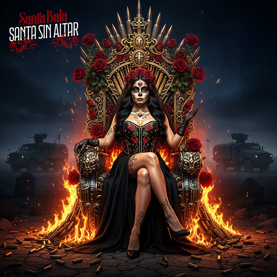 BalaSanta's tweet image. This Halloween, I rise. 🌹🔥
My debut album “Santa sin Altar” drops 10.31.25.
La fe, la calle, y el fuego — todo en mi voz.

🎶 Pre-save now:
👉 music.apple.com/us/album/santa…

#SantaBala #SantaSinAltar #BrownsvilleFlame #CorridosTrap #HalloweenDrop