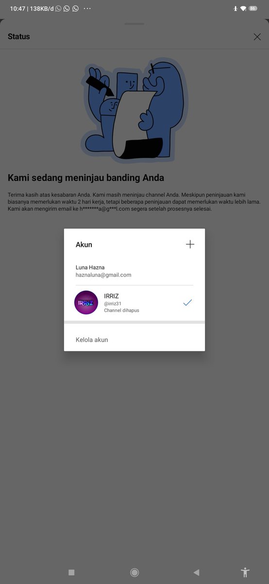 hamrizl's tweet photo. Hai @TeamYouTube ,saya sudah mengajukan banding atas kanal saya @irriz31 ,kanal yang belum menjadi partner youtube, saya mengakui atas kesalahan saya melakukan spam,jika akun saya di kembalikan,saya akan menjadi lebih baik dan tidak mengulangi kesalahan. https://t.co/0SMZrQiGnV