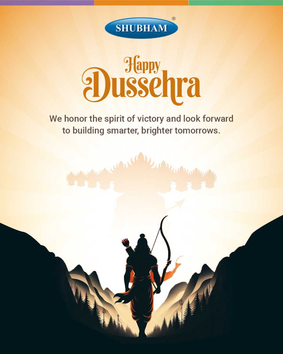 ShubhamAutoIn's tweet image. Celebrating the triumph of good over evil this Dussehra. Here’s to brighter, smarter tomorrows! 🏹🔥
.
.
.
#HappyDussehra #VictoryOfGood #FestivalOfStrength #ShubhamAutomation #SmarterBrighterTomorrow