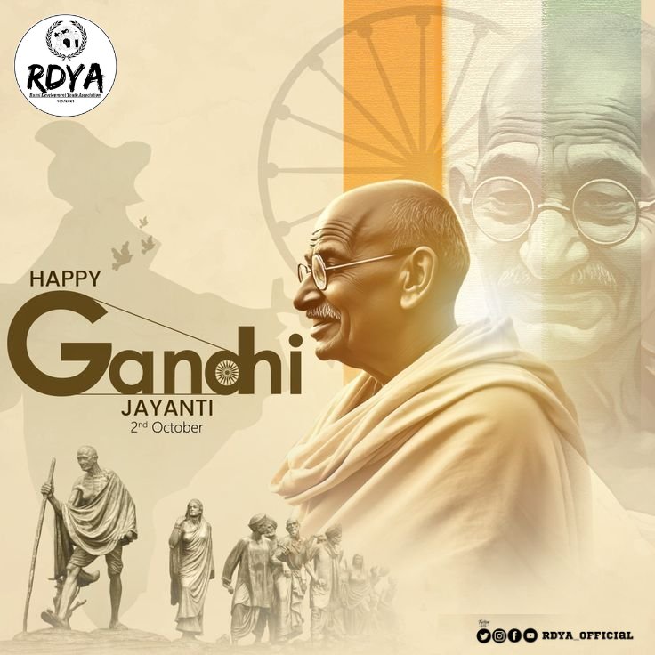 RDYA_official's tweet photo. The soul of India lives in its villages. 🌿
On this Gandhi Jayanti, RDYA reaffirms Bapu’s vision of Gram Swaraj — a nation where villages are self-reliant, democratic, and the true foundation of India’s strength. 🇮🇳 #GandhiJayanti 
#GandhiJayanti2025
#GramSwaraj 
#RDYA https://t.co/s0FnaJKHzR