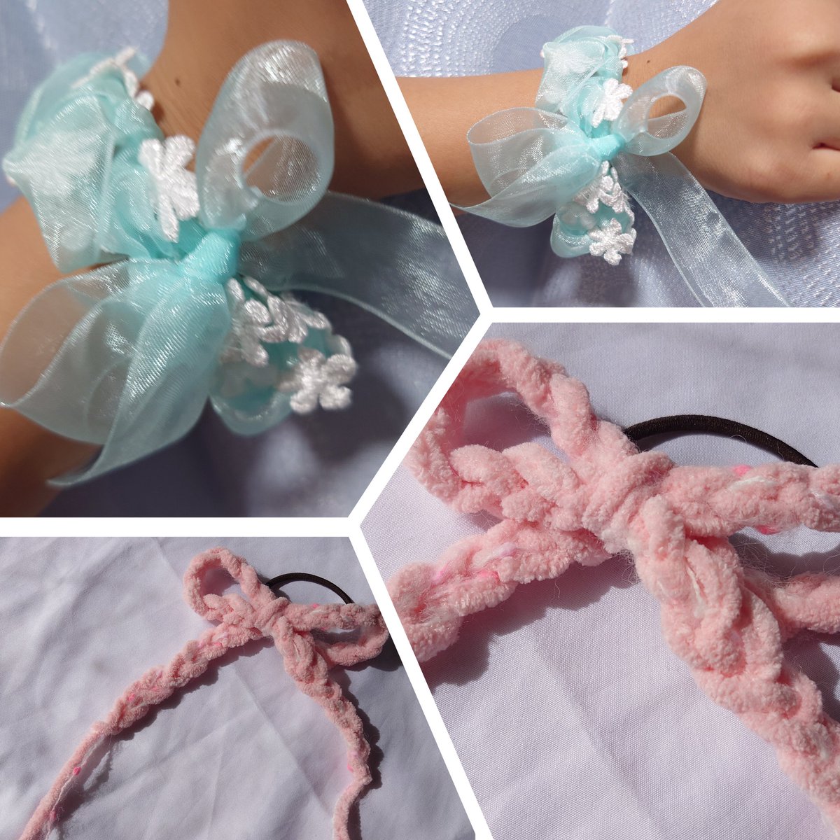 今年は、ブレスレット以外に、リボンを使ったシュシュのワークショップもしてみようかと。
小学生娘は、かぎ編みのワークショップすると、やる気満々です。