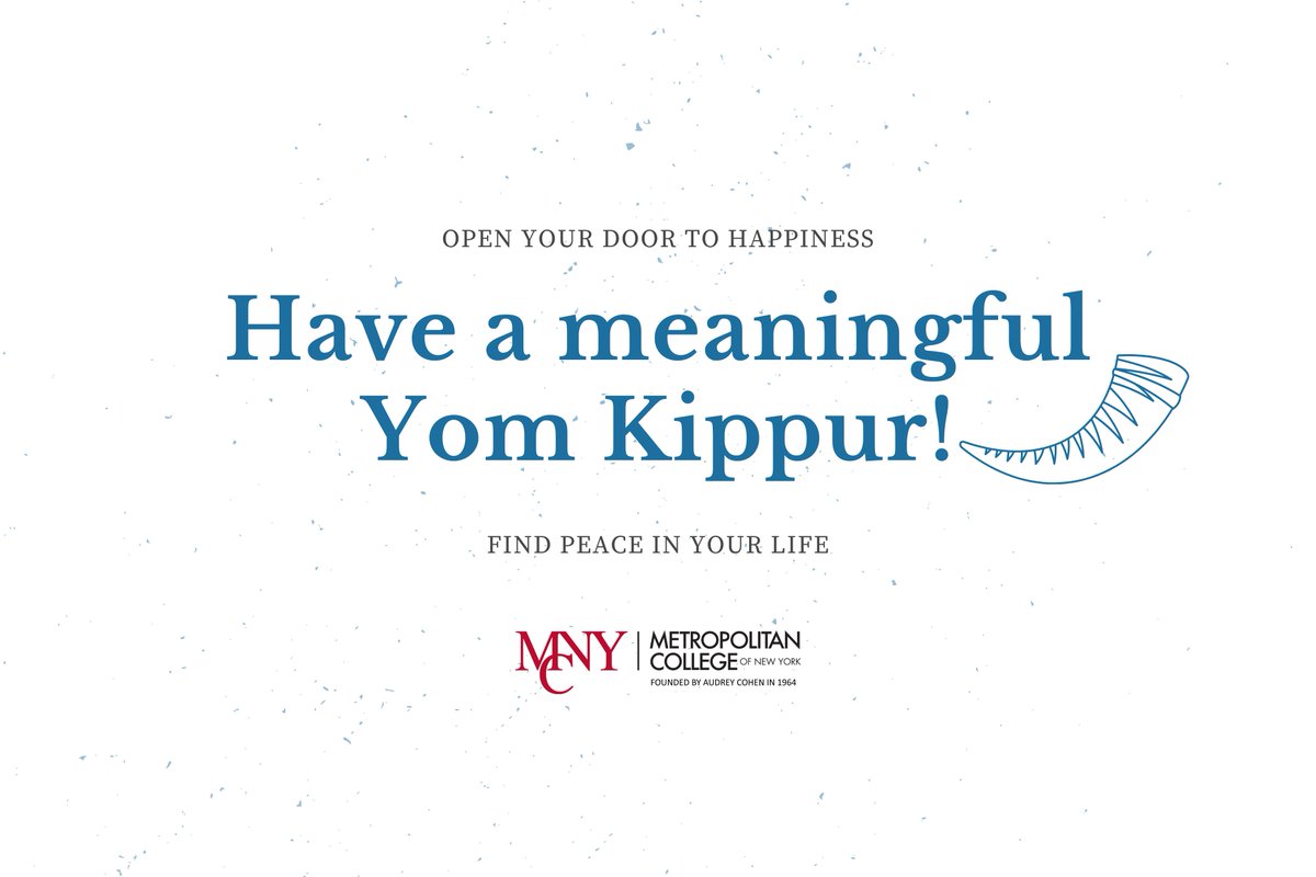 Yom Kippur is a time to pause, reflect, and renew. It reminds us of the power of forgiveness, compassion and setting intentions for the year ahead. May this season guide our #MCNY Community toward greater understanding and purpose.
#TogetherWeRise #TzomKal