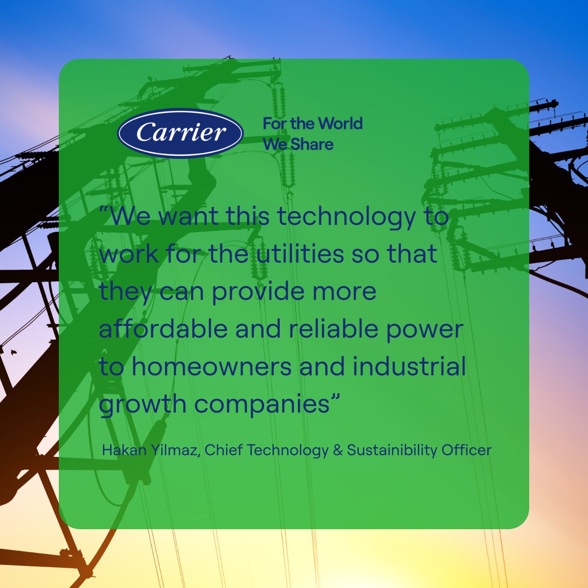carrier's tweet image. Carrier is turning HVAC into a flexible energy asset—cutting peak demand and boosting resilience. Discover how batteries are reshaping distributed energy. Dive into the full story: on.carrier.com/4nVqa5o
#Carrier #CarrierEnergy #FortheWorldWeShare