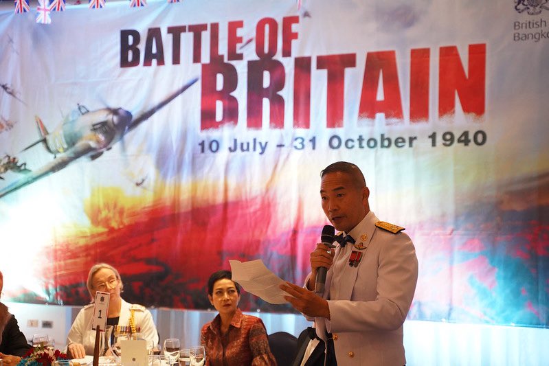Honoured to mark the #BattleOfBritain in Bangkok (25 Sep) with UK &amp; Swedish Ambassadors, Guest of Honour ACM Sakesan Kantha, CinC RTAF, and former CinC ACM Chaiyapruk Didyasarin. A privilege to commemorate with such distinguished company #RTAF #UKThailand170 #UKinThailand