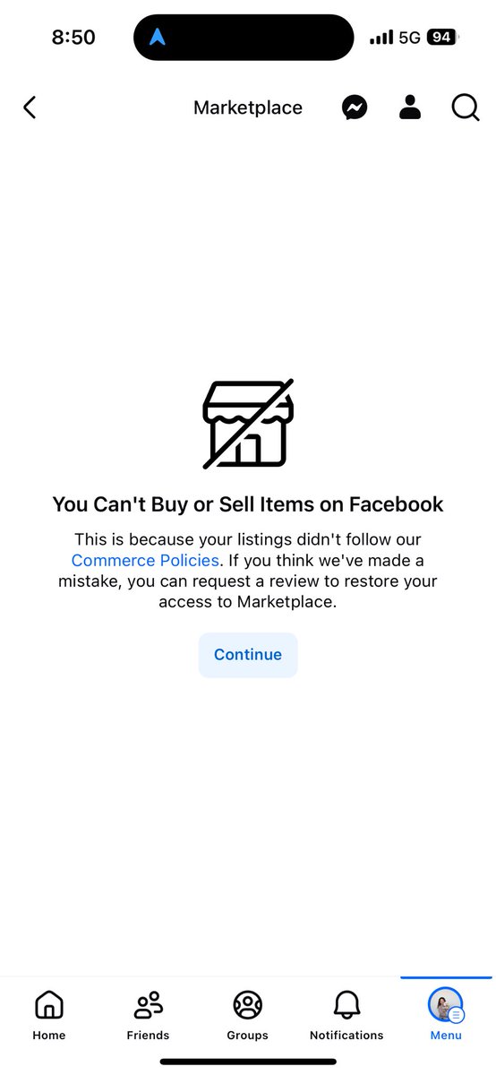 AlexiePexie's tweet photo. 10 days of being suspended on @facebook marketplace for falsely accusing that I’m selling counterfeit. Never have. Never will. High rated seller badge with 400 positive reviews. Lost hundreds of dollars in sales @Meta please fix this. #metahelp #facebookhelp 1200 listings gone https://t.co/EdKeOjH2wJ