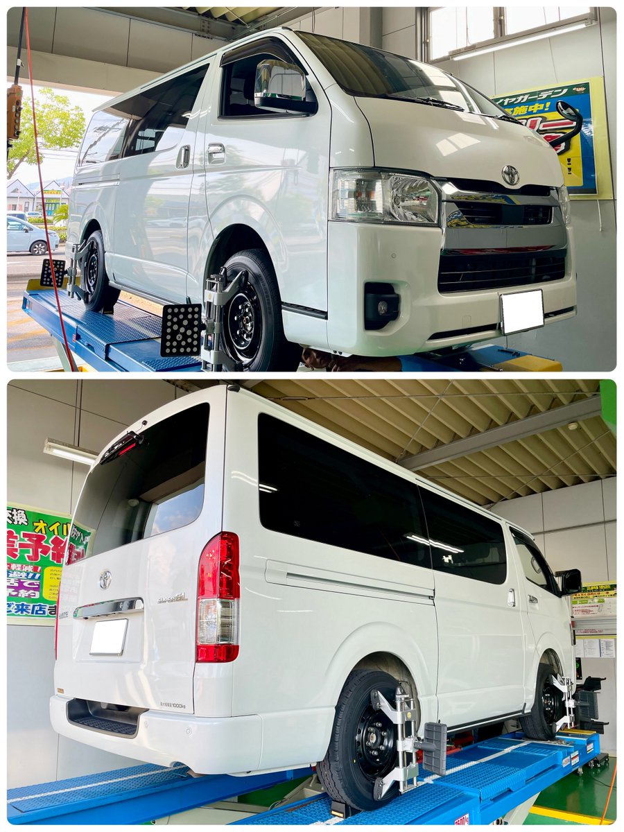 ハイエース x #アライメント調整 ハイエースって使用用途は様々で 商用 