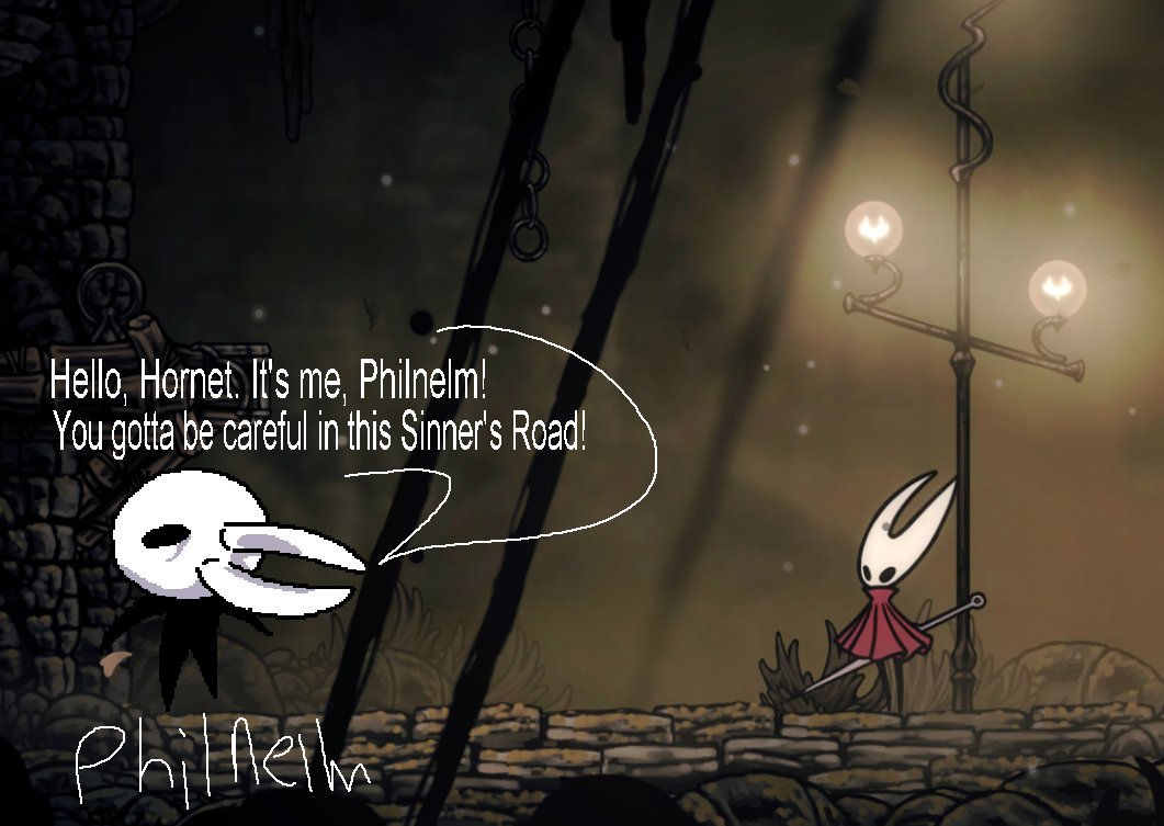 biddybododode's tweet photo. I was playing #hollowknightsilksong and this guy appeared, who the fuck is this?? He doesn't even fit in at all?? #hollowknight #hollowknightsilkong https://t.co/9gfsx4p2kj