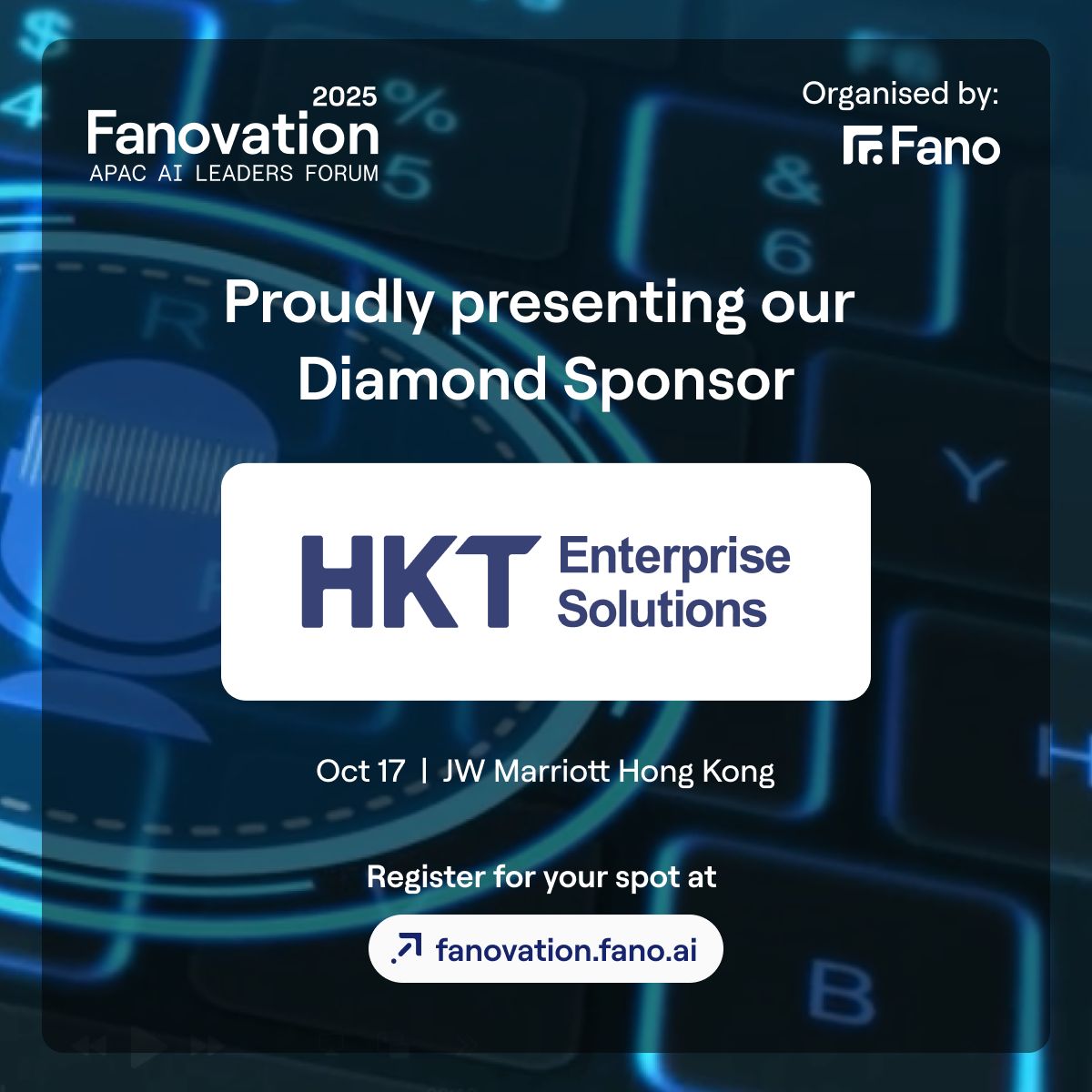 We’re proud to welcome HKT as the Diamond Sponsor of #Fanovation 2025: APAC AI Leaders Forum. As a leader in telecommunications and digital solutions, HKT is at the forefront of driving innovation, connectivity, and digital transformation for enterprises.