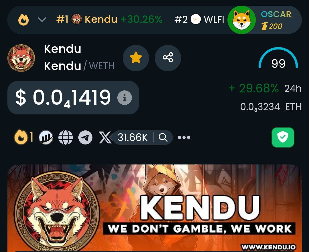 The ticker is $KENDU btw
