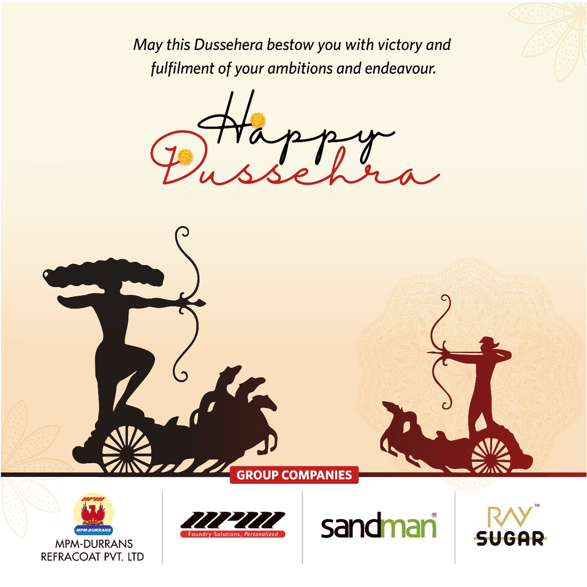 May this #Dussehra bring victory, success &amp; new beginnings! 🔱✨
Celebrate the triumph of good over evil.
#HappyDussehra #MPMGroup #Sandman #Casting #Foundry