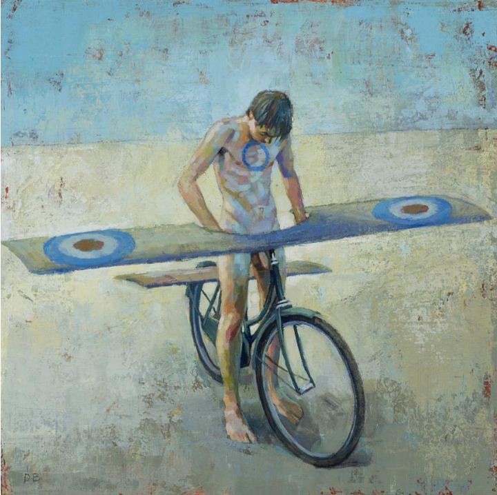 nucarbowitz's tweet photo. Aviateur II by Daniel Barkley, 2023 acrylic on panel https://t.co/yMJeKSUboU