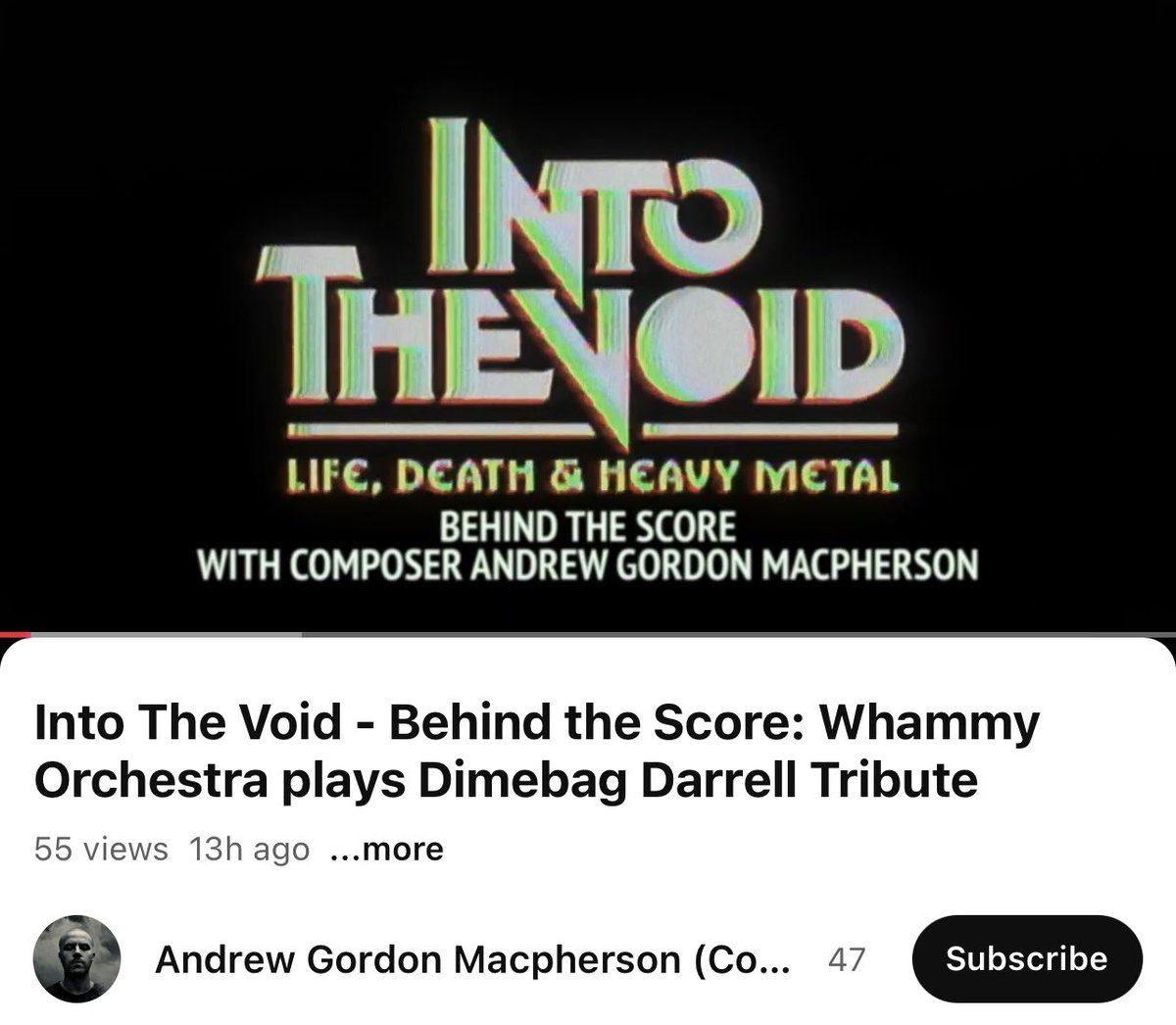 Hulu’s “Into The Void”- Behind the Score: Whammy Orchestra plays Dimebag Darrell Tribute

WATCH: youtube.com/watch?v=jsDrVX…. 

#pantera #heavymetal  <a href="/BLABBERMOUTHNET/">BLABBERMOUTH.NET</a>
