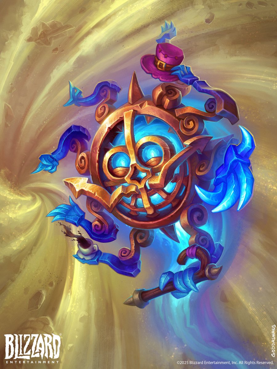 Hearthstone Lore Fact #722

Did you know that Mister Clocksworth is some kind of timeline meddler?🤔
He is so chaotic that he Rewinds time whenever he feels like something didn't go his way, which is surely something Chromie wouldn't like!🧐
He has a GLORIOUS (ridiculous) HAT!🎩