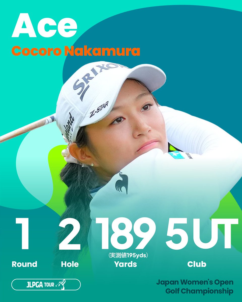 日本女子オープン 🏆｜Round1 ホールインワン情報📢 ＼ #中村心 自身初