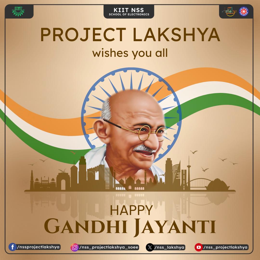 Today is the birthday of Mahatama Gandhi  celebrated as Gandhi Jayanti. The person who believed that with peace we can achieve anything and fought for India's independence 

Today NSS Soee Project Lakshya celebrate this day and urges to follow his belief to get a better society