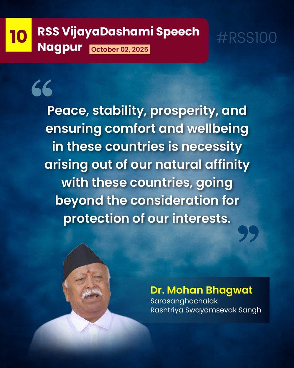rajeshpadmar's tweet photo. RSS Sarasanghachalak Dr Mohan Bhagwat speaks at RSS VijayaDashami Utsav at Nagpur. #RSS100Years https://t.co/x4Dk1rTJyE