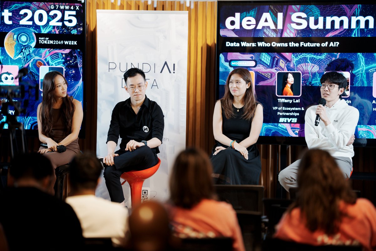 Big thanks to <a href="/PundiAI/">Pundi AI</a> for inviting Gata to join deAI Summit Panel at #Token2049! 

Excited to share the stage with amazing guests from <a href="/irys_xyz/">Irys (✧ᴗ✧)</a>, <a href="/numbersprotocol/">Numbers Protocol</a>, and <a href="/StoryProtocol/">Story</a> to explore the future of AI x Web3.💚